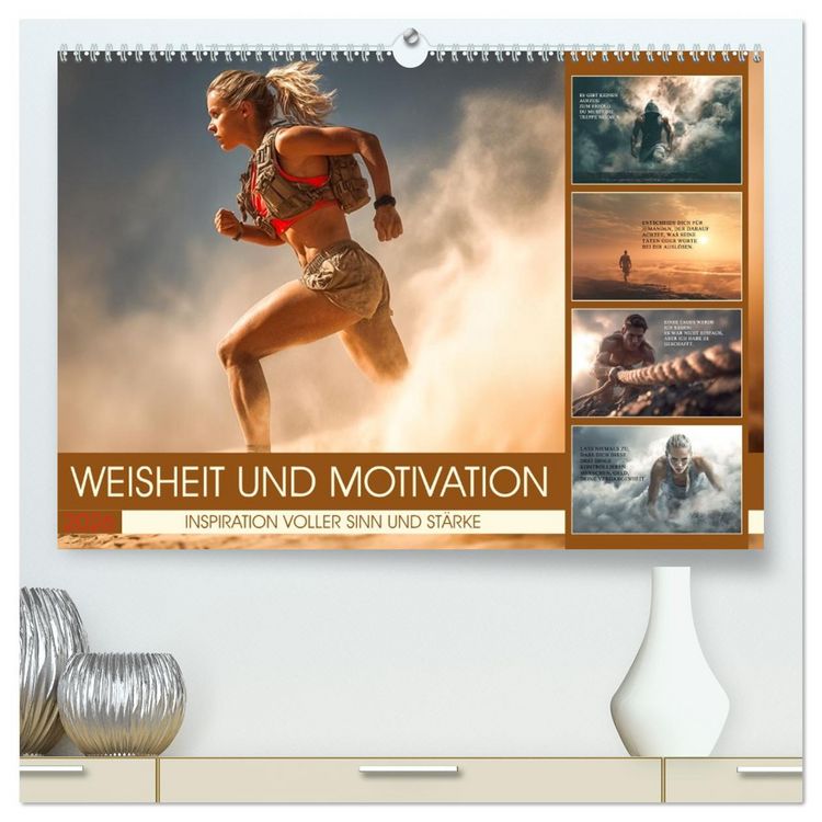 Produktbild: Weisheit und Motivation - Inspiration voller Sinn und St&auml;rke (hochwertiger Premium Wandkalender 2026 DIN A2 quer), Kunstdruck in Hochglanz