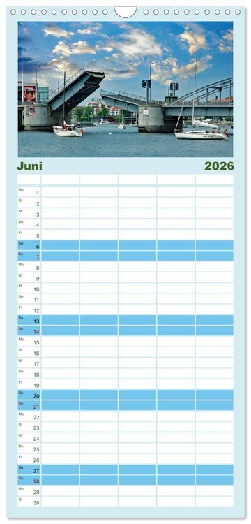 Produktbild: Familienplaner 2026 - Sehenswertes im S&uuml;den D&auml;nemarks mit 5 Spalten (Wandkalender, 21 x 45 cm) CALVENDO