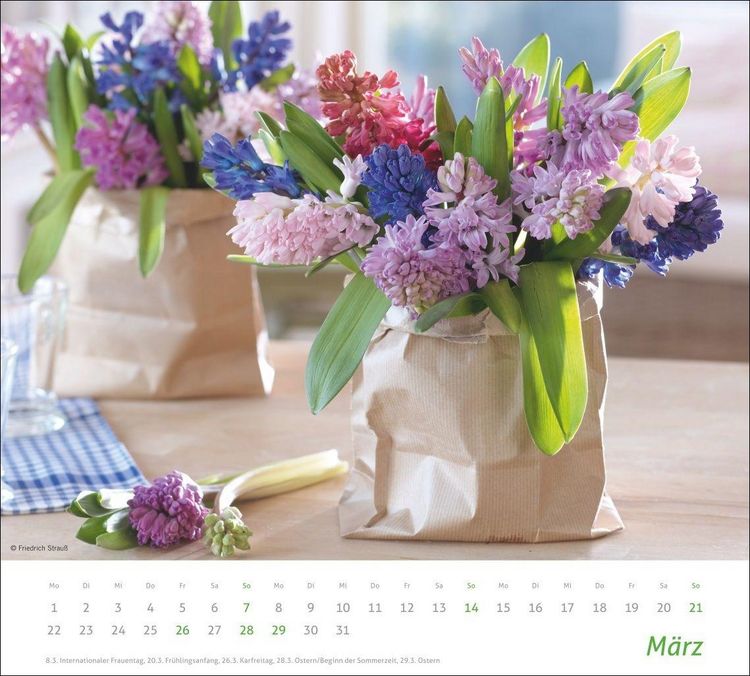 Produktbild: times&more Blumen Bildkalender 2027