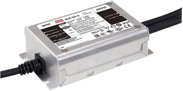 Produktbild: MEAN WELL XLG-50-AB LED-Treiber Konstantleistung 50W 530mA - 2.1A 22 - 54 V/DC PFC-Schaltkreis, einstellbar, dimmbar, 3 in