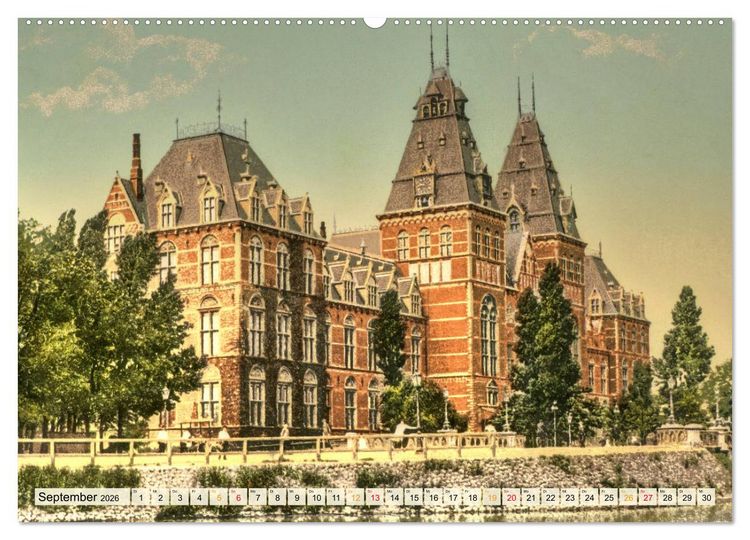 Produktbild: Amsterdam um 1900 (hochwertiger Premium Wandkalender 2026 DIN A2 quer), Kunstdruck in Hochglanz