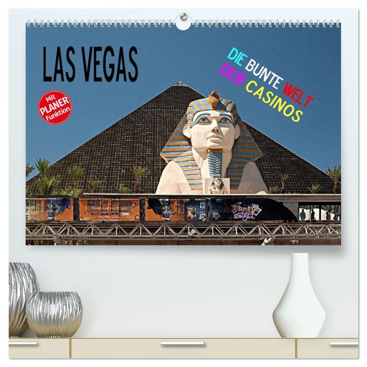 Produktbild: Las Vegas - Die bunte Welt der Casinos (hochwertiger Premium Wandkalender 2026 DIN A2 quer), Kunstdruck in Hochglanz