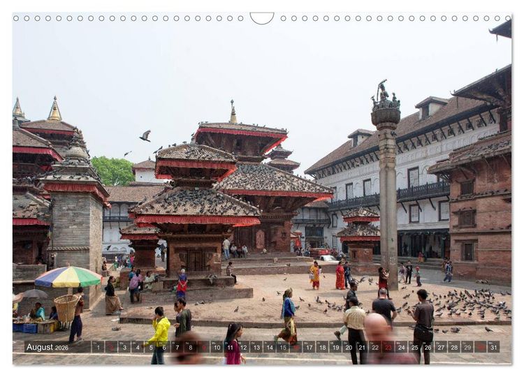 Produktbild: NEPAL Bhaktapur Kathmandu (Wandkalender 2026 DIN A3 quer), CALVENDO Monatskalender
