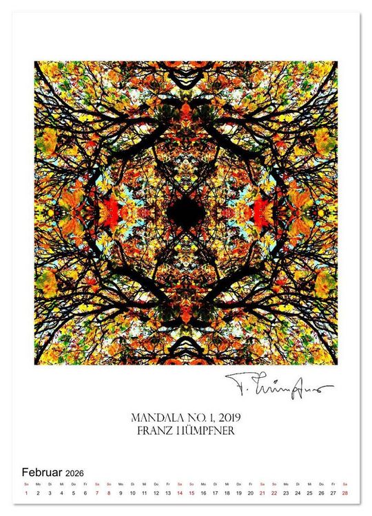 Produktbild: Mandala Artworks - Kunstkalender von Franz Huempfner (Wandkalender 2026 DIN A4 hoch), CALVENDO Monatskalender