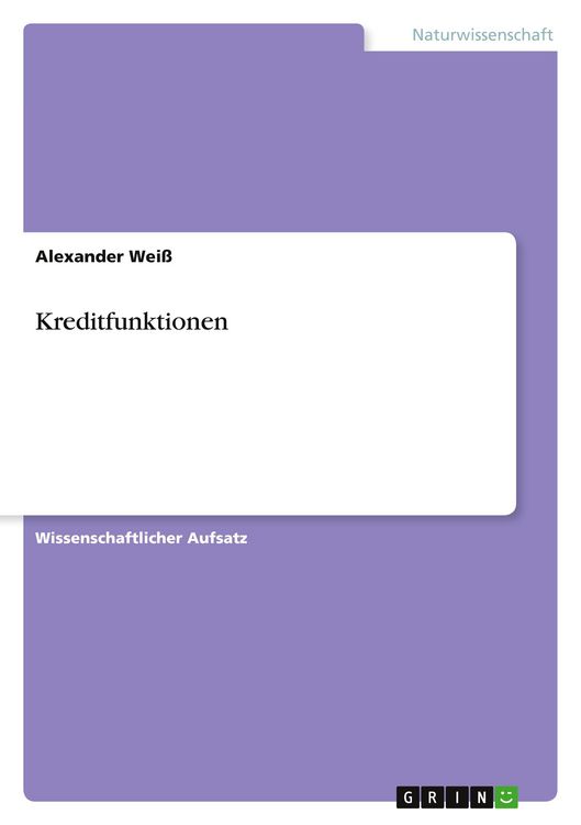 Produktbild: Kreditfunktionen