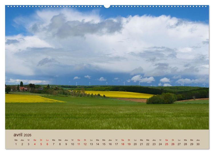 Produktbild: Paysages de l'Yonne (Calendrier mural 2026 DIN A2 vertical) calendrier de bureau