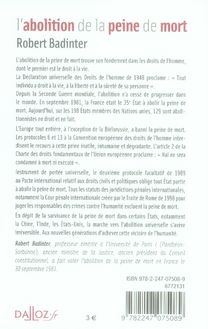 Produktbild: L'Abolition de la Peine de Mort
