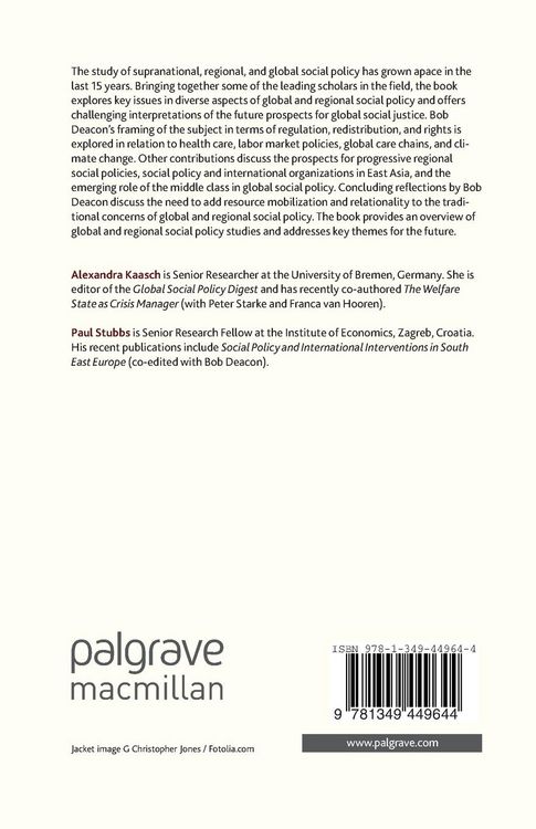 Produktbild: Transformations in Global and Regional Social Policies