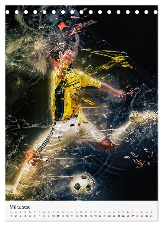 Produktbild: Fussball - einfach cool (Tischkalender 2026 DIN A5 hoch), CALVENDO Monatskalender