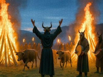 Produktbild: CALVENDO Puzzle Samhain - Fest der Kelten | 1000 Teile Lege-Gr&ouml;&szlig;e 64x48cm Foto-Puzzle f&uuml;r gl&uuml;ckliche Stunden
