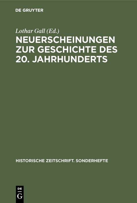 Produktbild: Neuerscheinungen zur Geschichte des 20. Jahrhunderts