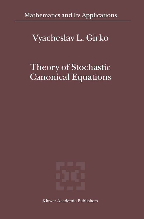 Produktbild: Theory of Stochastic Canonical Equations