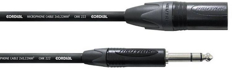 Produktbild: Cordial CPM2,5MV XLR Adapterkabel [1x XLR-Stecker - 1x Klinkenstecker 6.35 mm] 2.50m Schwarz