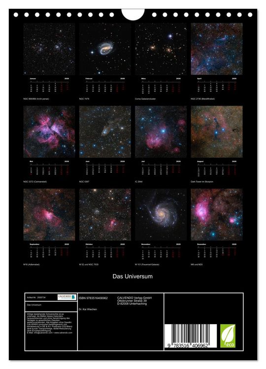 Produktbild: Das Universum (Wandkalender 2026 DIN A4 hoch), CALVENDO Monatskalender