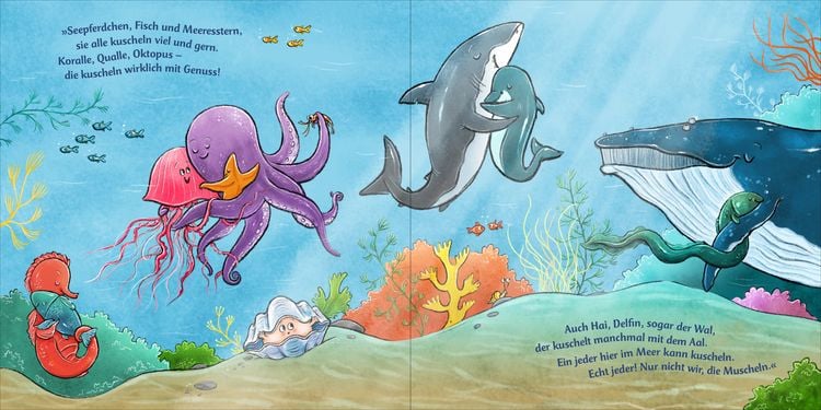 Produktbild: Auch Muscheln wollen kuscheln - Ein humorvoll gereimtes Bilderbuch ab 4 Jahren