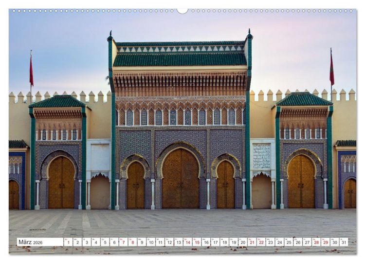 Produktbild: Marokko, ein lebendiges Mosaik voller Farben. (Wandkalender 2026 DIN A2 quer), CALVENDO Monatskalender