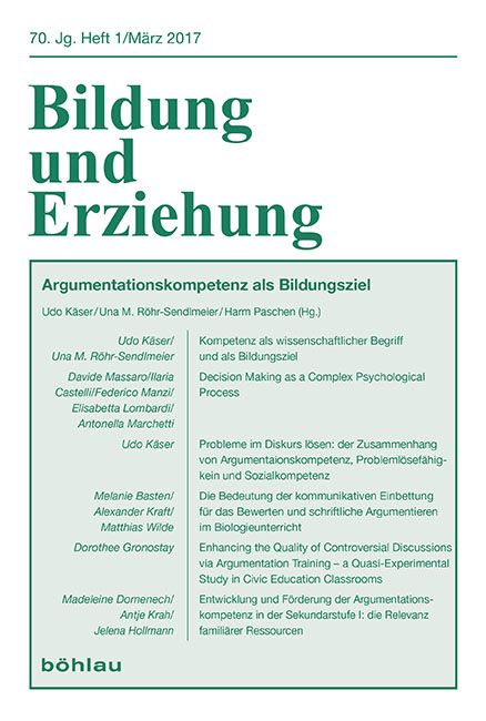 Produktbild: Argumentationskompetenz als Bildungsziel