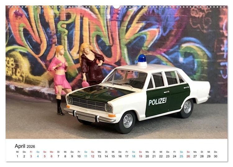 Produktbild: Polizeimodelle im Einsatz (Wandkalender 2026 DIN A2 quer), CALVENDO Monatskalender