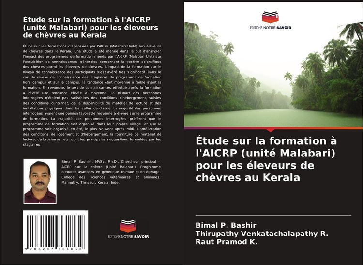 Produktbild: &Eacute;tude sur la formation &agrave; l'AICRP (unit&eacute; Malabari) pour les &eacute;leveurs de ch&egrave;vres au Kerala