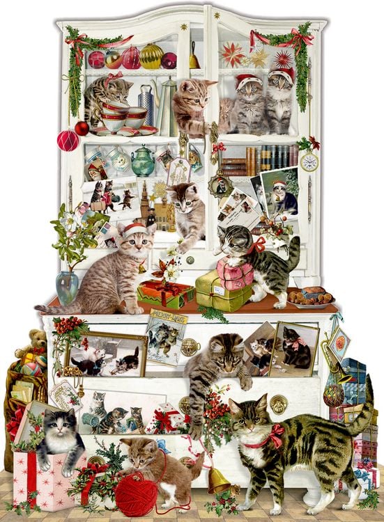 Produktbild: A3-Wand-Adventskalender &ndash; Katzen im Advent
