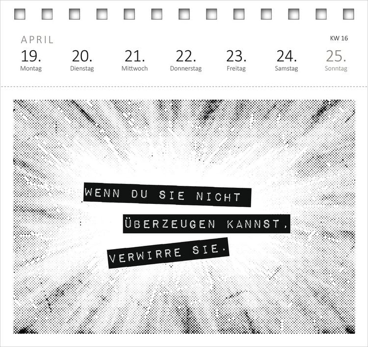 Produktbild: Postkartenkalender Vom Rande des Wahnsinns aus kenne ich den Weg, danke. 2027