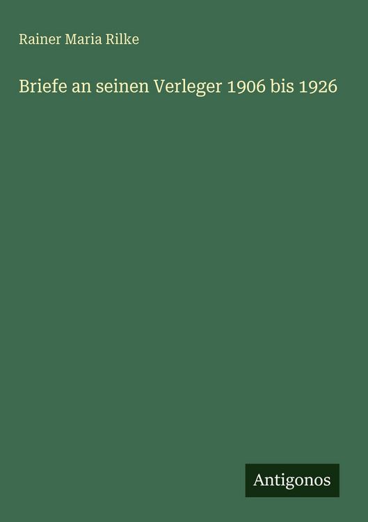 Produktbild: Briefe an seinen Verleger 1906 bis 1926