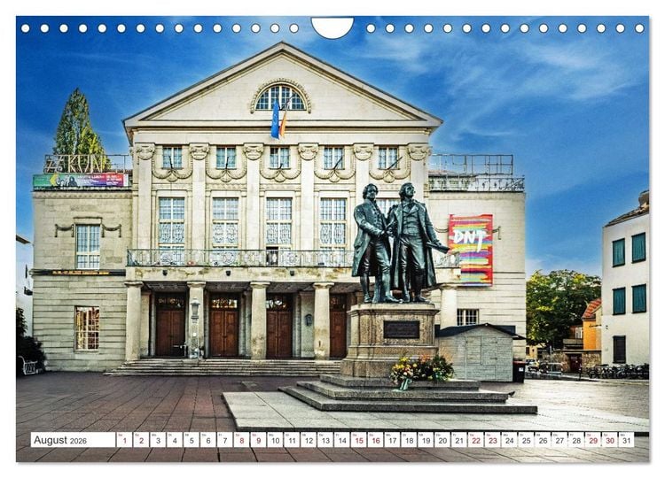 Produktbild: Kulturstadt Weimar - Stadt der Klassiker (Wandkalender 2026 DIN A4 quer), CALVENDO Monatskalender