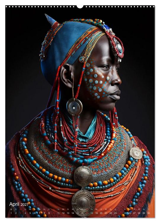 Produktbild: Inspiriert von den Massai, den stolzen Kriegern Afrikas (Wandkalender 2027 DIN A2 hoch), CALVENDO Monatskalender