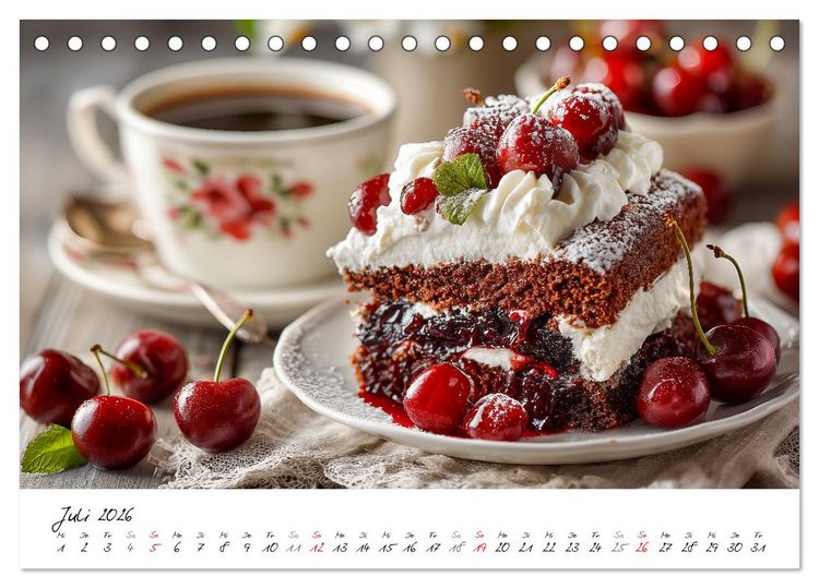 Produktbild: Klassiker aus Omas K&uuml;che - Zw&ouml;lf Kuchen mit Nostalgie-Gef&uuml;hl (Tischkalender 2026 DIN A5 quer), CALVENDO Monatskalender