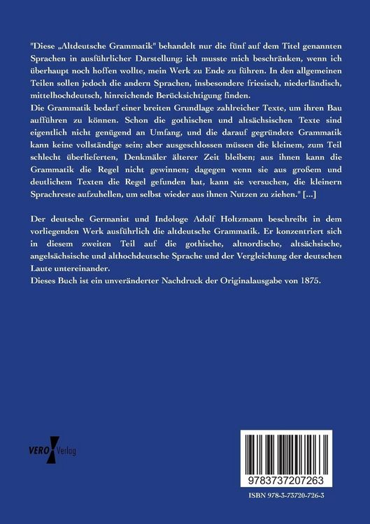 Produktbild: Altdeutsche Grammatik