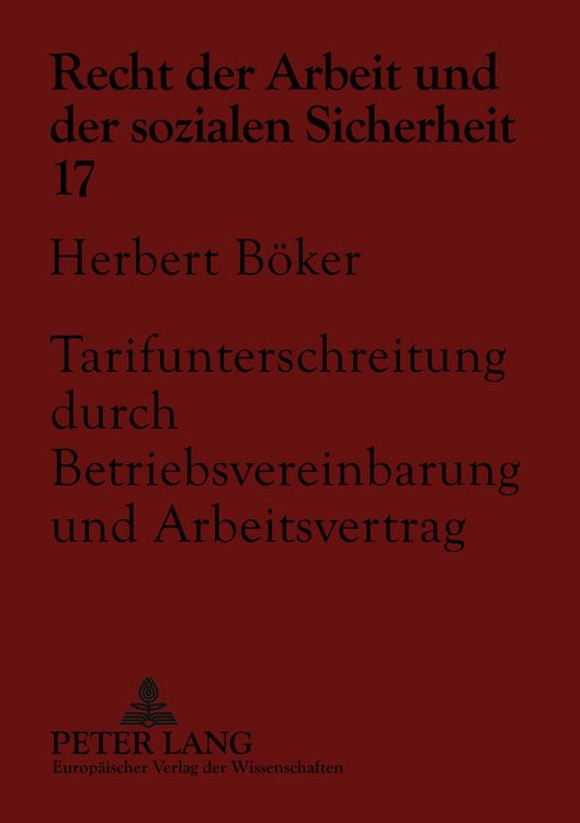 Produktbild: Tarifunterschreitung durch Betriebsvereinbarung und Arbeitsvertrag