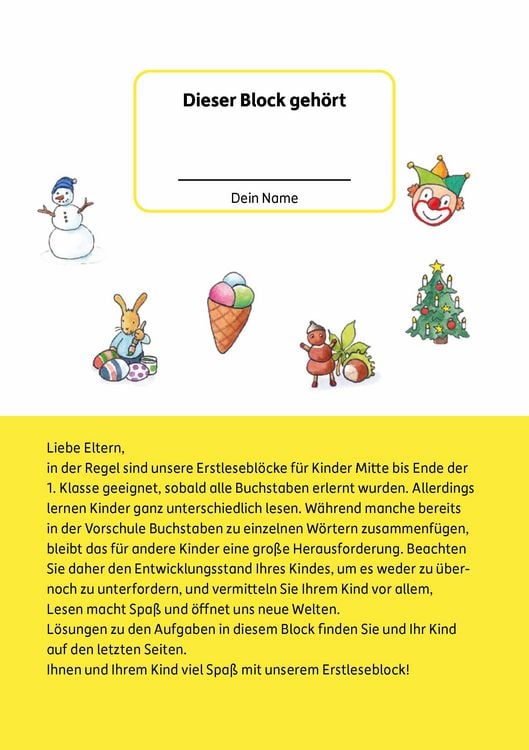 Produktbild: Lesen lernen 1. Klasse f&uuml;r Jungen und M&auml;dchen - Quer durchs Jahr