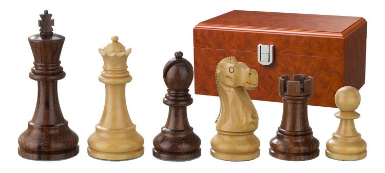 Produktbild: Schachfiguren Tutenchamun, K&ouml;nigsh&ouml;he 95 mm, gewichtet, in Holzbox
