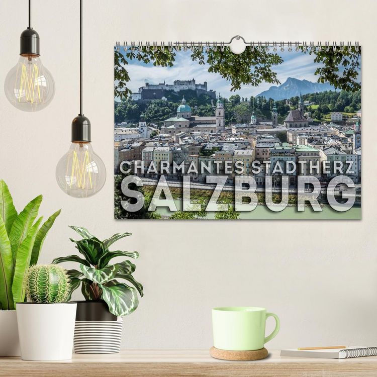Produktbild: Charmantes Stadtherz SALZBURG (Wandkalender 2026 DIN A4 quer), CALVENDO Monatskalender