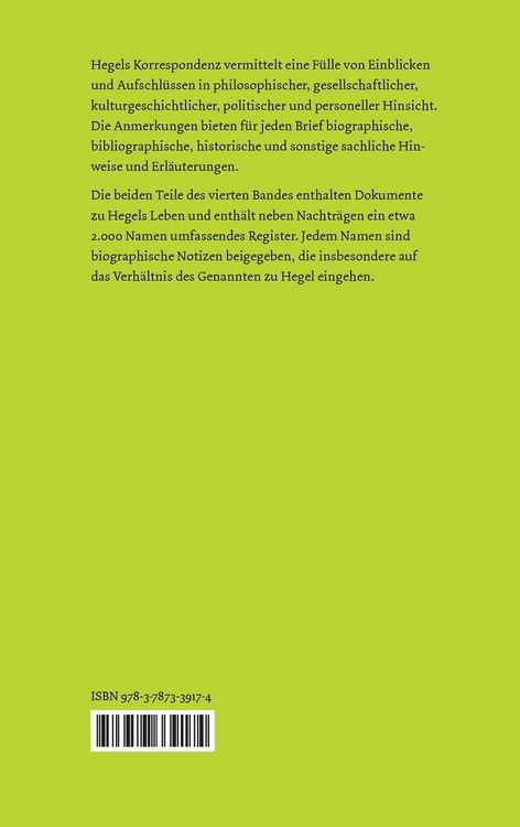Produktbild: Briefe von und an Hegel. Band 4, Teil 1