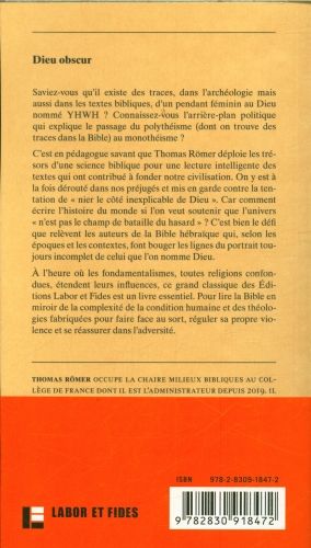 Produktbild: Dieu obscur : sexe, cruaut&eacute; et violence dans la Bible h&eacute;bra&iuml;que