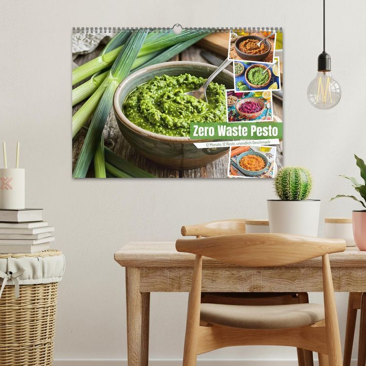 Produktbild: Zero Waste Pesto - 12 Monate, 12 Reste, unendlich Geschmack (Wandkalender 2027 DIN A3 quer), CALVENDO Monatskalender