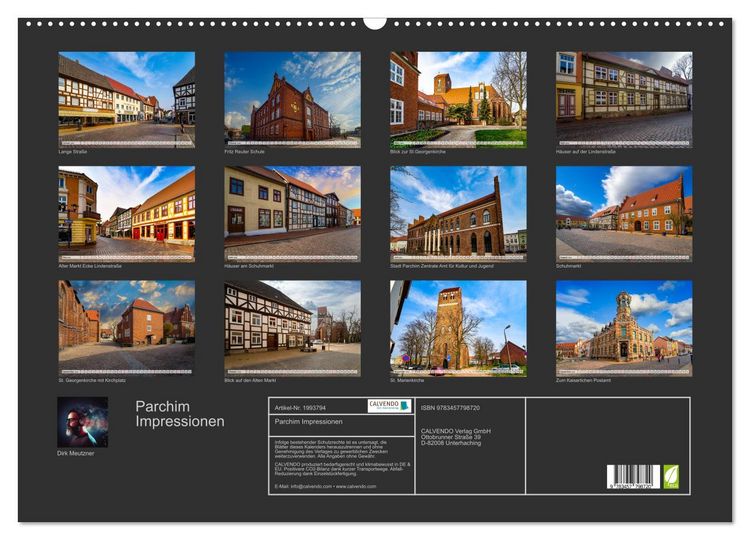 Produktbild: Parchim Impressionen (Wandkalender 2026 DIN A2 quer), CALVENDO Monatskalender