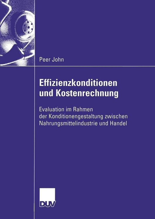 Produktbild: Effizienzkonditionen und Kostenrechnung
