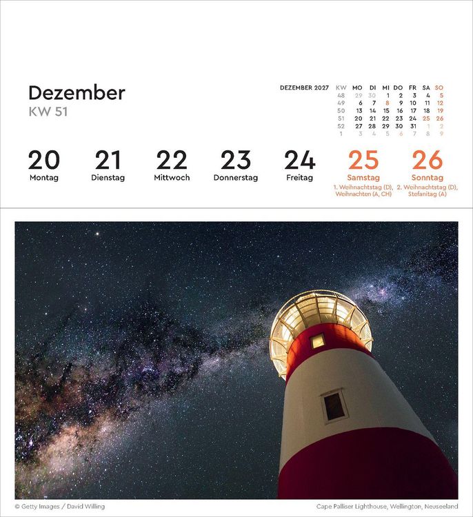 Produktbild: Leuchtt&uuml;rme - KUNTH Postkartenkalender 2027