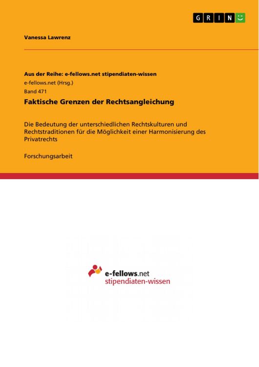 Produktbild: Faktische Grenzen der Rechtsangleichung