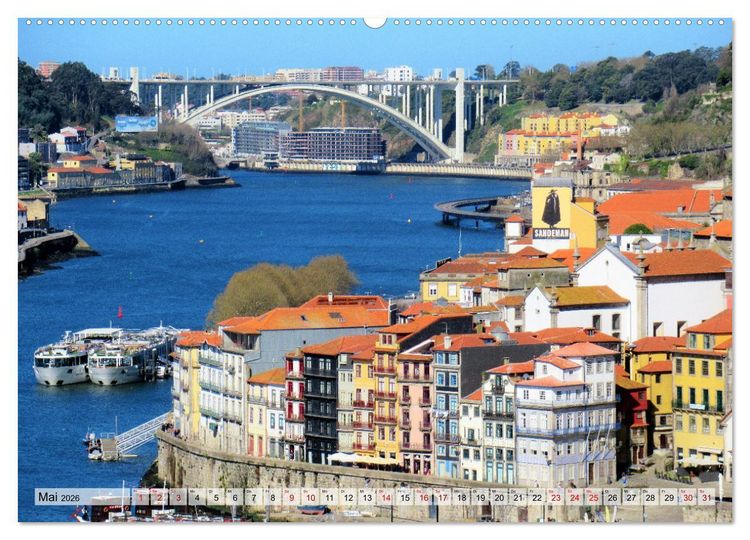Produktbild: St&auml;dtereise nach Porto (Wandkalender 2026 DIN A2 quer), CALVENDO Monatskalender
