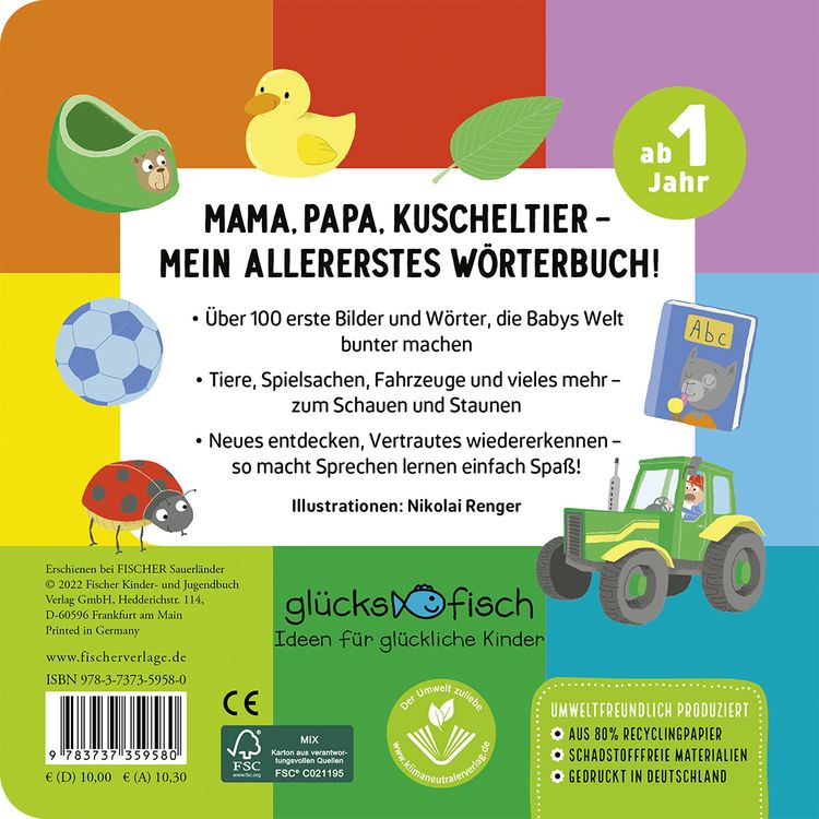 Produktbild: Gl&uuml;cksfisch: Meine 100 allerersten W&ouml;rter