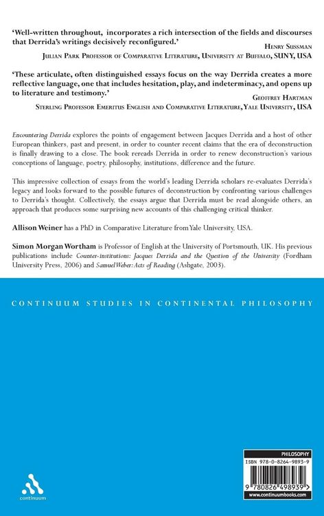 Produktbild: Encountering Derrida