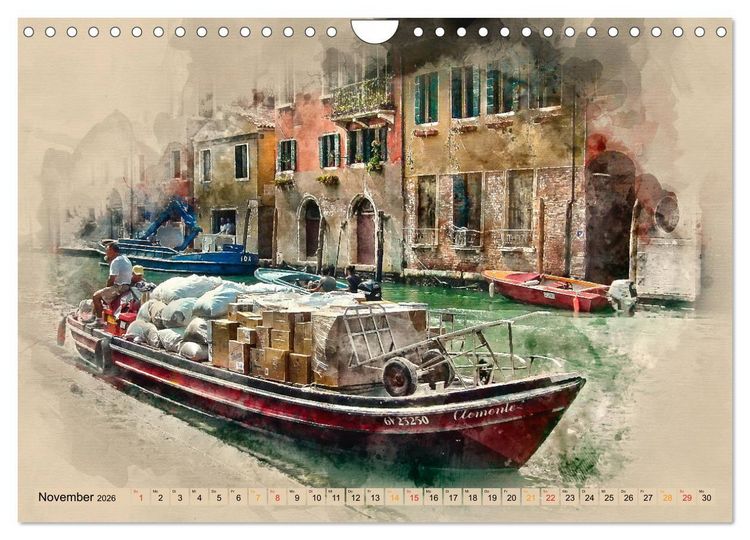 Produktbild: Venedig - ganz intim (Wandkalender 2026 DIN A4 quer), CALVENDO Monatskalender