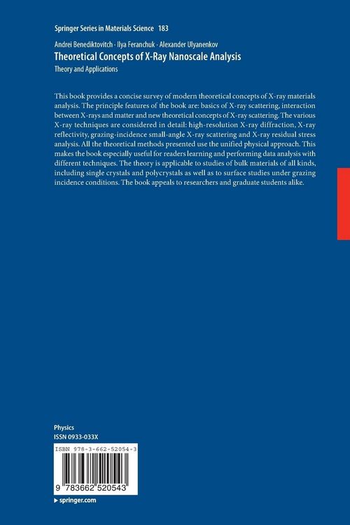 Produktbild: Theoretical Concepts of X-Ray Nanoscale Analysis