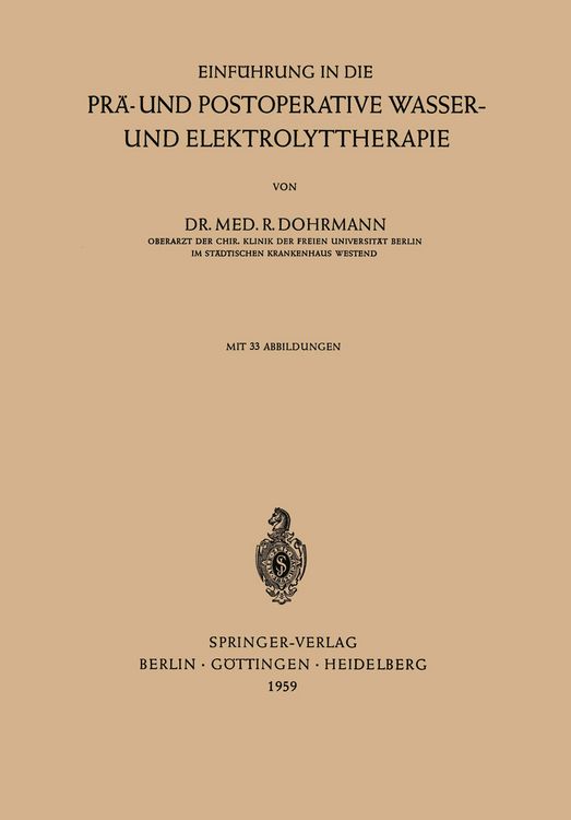 Produktbild: Einf&uuml;hrung in die Pr&auml;- und Postoperative Wasser- und Elektrolyttherapie