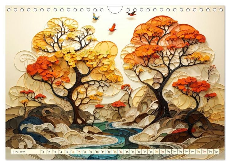 Produktbild: Baum Kunst (Wandkalender 2026 DIN A4 quer), CALVENDO Monatskalender