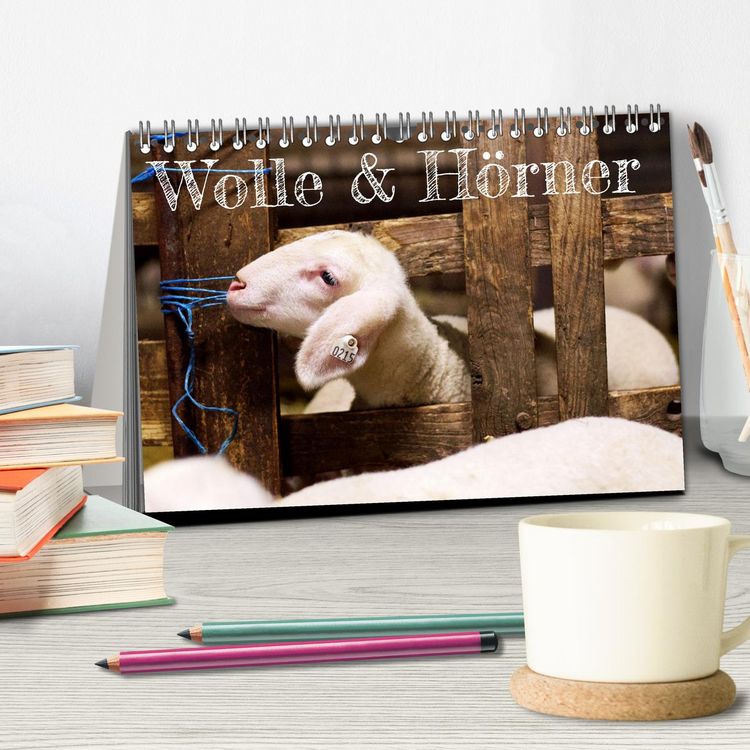 Produktbild: Wolle & H&ouml;rner (Tischkalender 2026 DIN A5 quer), CALVENDO Monatskalender