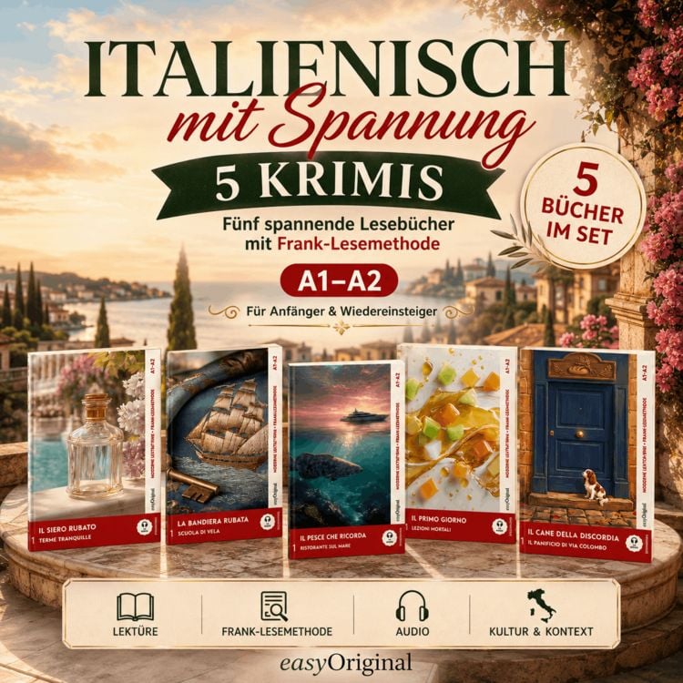 Produktbild: Italienisch mit Spannung: 5 Krimis A1-A2 (+ Audio-Online)